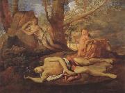 Nicolas Poussin E-cho and Narcissus (mk08) china oil painting reproduction